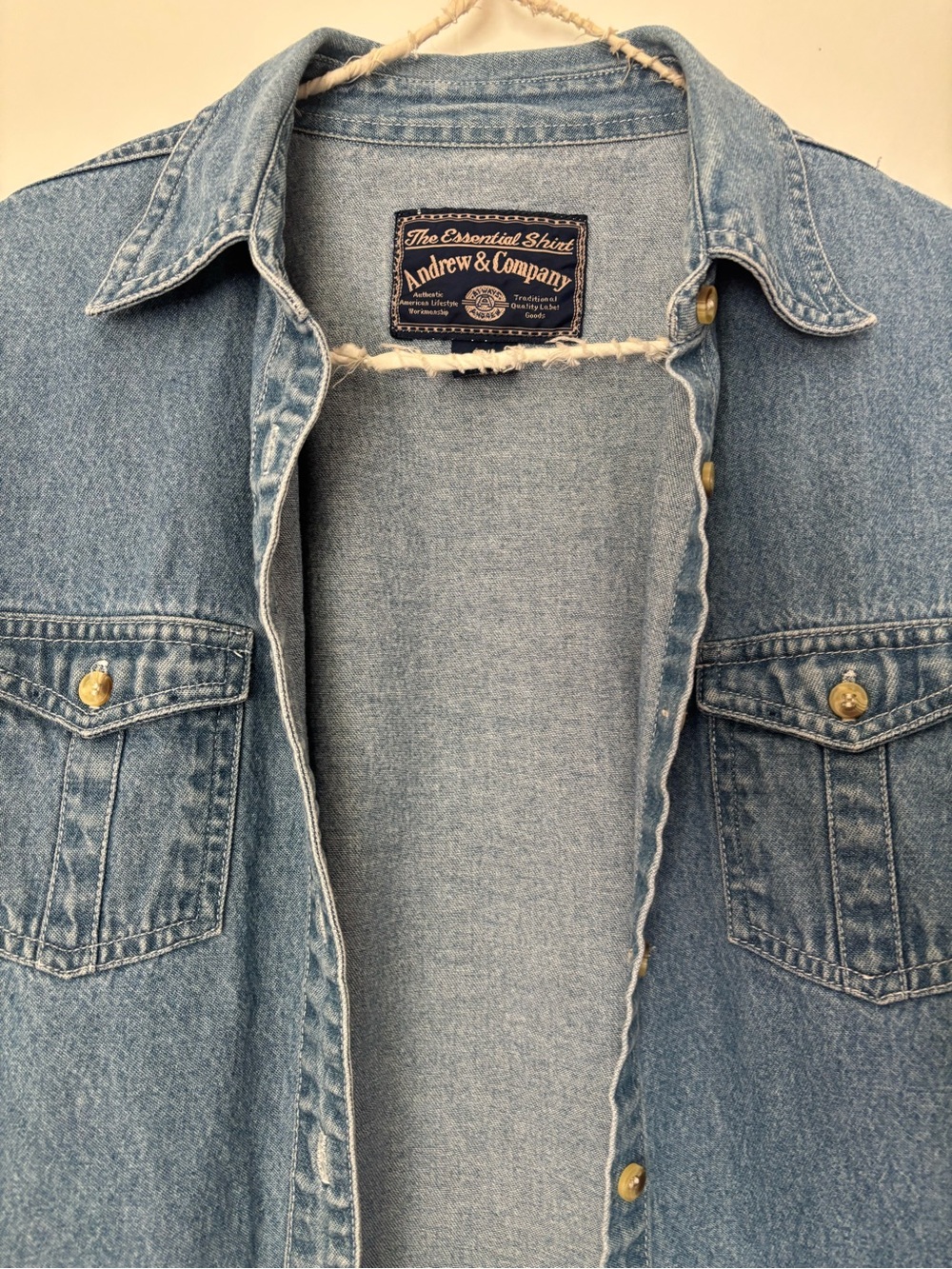 Andrew & Co Light Blue Denim Shirt Jacket - Picture 3 of 6